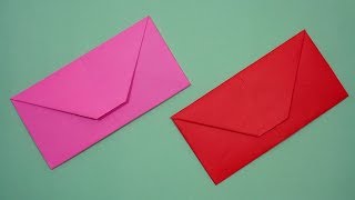 How To Make An Envelope Out Of Paper Without Glue or Tape  DIY Easy Origami Envelope At Home [upl. by Boorman]