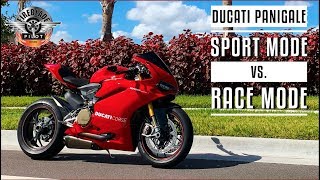 Ducati 1299 Panigale S  Sport Mode vs Race Mode [upl. by Wieche543]