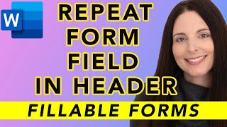 How to Auto Populate a Form Field in the Header of a Word Document  How to Use StyleRef [upl. by Grover]