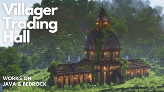 VILLAGER TRADING HALL  Minecraft Tutorial  Java amp Bedrock 121 [upl. by Noyad]