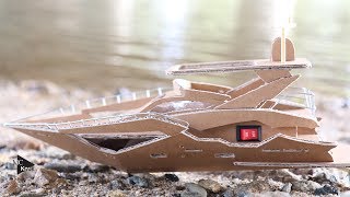 How to make boat luxury Yacht  Amazing Cardboard DIY [upl. by Suidaht350]