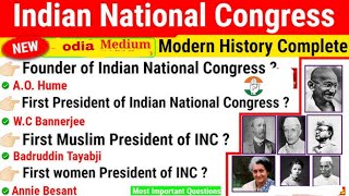 HISTORY INDIAN NATIONAL CONGRESS ALL IMP QUESTION FOR ALL COMPETITIVE EXAM DearAjitSir1 [upl. by Mogerly]