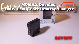 MOMAX Oneplug 100W GaN 4 Port Desktop Charger REVIEW [upl. by Sinnaiy651]