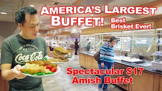 Americas Largest Buffet Eating at an Extravagantly Humble Amish Buffet at Shady Maple Smorgasbord [upl. by Ahsatam]