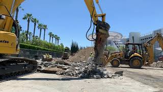 Komatsu Excavator with Hydraulic Breaker  Hammer  Jackhammer [upl. by Jedthus230]