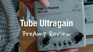 Behringer Tube Ultragain MIC 100 Microphone Preamp Review [upl. by Veejar890]