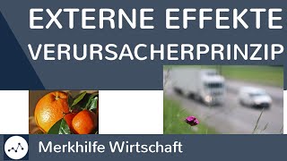 Externe Effekte amp Verursacherprinzip einfach erklärt  Positiver amp negativer externer Effekt [upl. by Adiela]