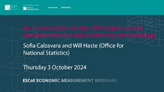 Sofia Calzavara and Will Haste ESCoE Economic Measurement Webinar 3 October 2024 [upl. by Nosyk]