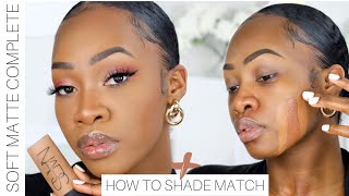 OKAYYY NARS Soft Matte Foundation Review  Wear Test  How to Shade Match Foundation  Maya Galore [upl. by Arvy]