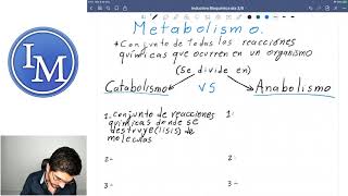 Introducción a la Bioquímica  Clase 1  Metabolismo Anabolismo y Catabolismo [upl. by Drofiar]