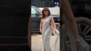 Rubina Dilaik looking Lustrous in A Silver Sheen Saree At Laughter Chefs Sets rubinadilaik saree [upl. by Eninej]