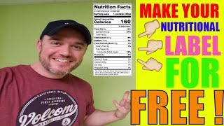 How to get a nutritional label for my product  step by step tutorial [upl. by Aseret]