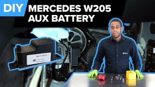 MercedesBenz W205 Auxiliary Battery Replacement DIY MercedesBenz C300 S63 AMG C63 AMG amp More [upl. by Pelson413]