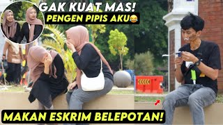 NGAKAK MAKAN ESKRIM BELEPOTAN DEPAN CEWEK  Part6 [upl. by Oyr]