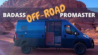 BADASS Lifted Promaster Van Conversion  Full Van Tour  Offroad Beast [upl. by Angelo156]