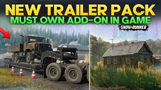 New Trailer 55Ton Lowboy Trailer Pack in SnowRunner Must Own in Game [upl. by Oht]