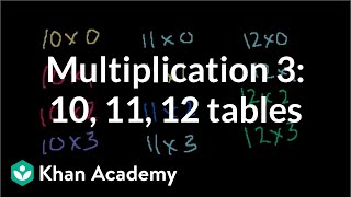 Multiplication 3 101112 times tables  Multiplication and division  Arithmetic  Khan Academy [upl. by Ihtac]