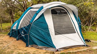 An INFLATABLE Tent Decathlon Quechua Fresh amp Black Air Seconds 4 Person Tent Review [upl. by Worlock]