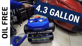 Review Kobalt Quite Tech Air Compressor [upl. by Darnok410]