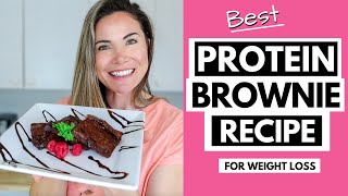 PROTEIN BROWNIE FOR WEIGHT LOSS  fudgey amp delicious Low Calorie High Protein Dessert [upl. by Smaj458]