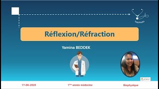 Optique géométrique  réflexion réfraction 1ère année médecine [upl. by Lavinie]