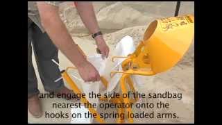 Sandbag Filling for Emergencies  the Civilian Sandhopper  Qmov [upl. by Dyl]