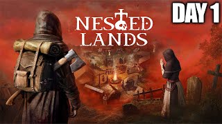 New Medieval Survival Game  Nested Lands Gameplay  Part 1 [upl. by Angrist930]