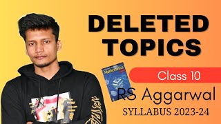 RS Aggarwal CBSE Class 10 MAths Syllabus 2024  RS AGGARWAL  Maths Reduced  Rajmith study [upl. by Marlyn673]