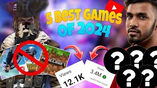 Top 5 Best Mobile Games For GAMING CHANNEL In 2024  How To Grow Gaming Channel In 2024 [upl. by Weaks]