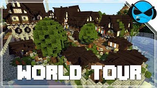 Minecraft Medieval Village World Tour and Download [upl. by Wylie]