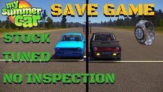 SAVE GAME  Stock amp Tuned amp without inspection  My Summer Car 136 [upl. by Hindu]