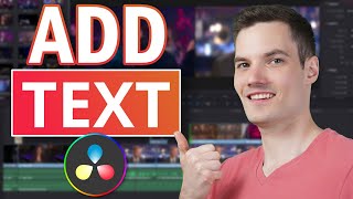 How to Add Text in DaVinci Resolve [upl. by Gerrilee]