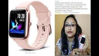 LINTELEK SMART WATCHUNBOXING AND REVIEW Watch Compatible with iOS Android for Men Women [upl. by Cowey]