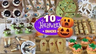 10 GRUSELIGE 👻 🎃 HALLOWEEN Snacks für die perfekte Halloween Party [upl. by Adnola]