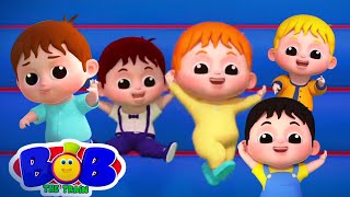 पाँच छोटे बच्चे  paanch chhote bachche  Five Little Babies Hindi Mein  Bob The Train Ke Balgeet [upl. by Ydnyc943]