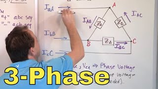 01  Delta Load LineCurrent to PhaseCurrent Conversion 3Phase Circuit Analysis [upl. by Eireva]