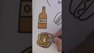 Easy food colouring book shorts satisfying [upl. by Atiuqihc]