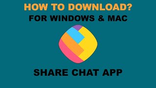 SHARECHAT APP HOW TO DOWNLOAD FOR PC WINDOWS amp MAC 2020 [upl. by Zilef391]