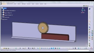 Système Pignon Crémaillère Part design avec CATIA V5 rack and pinion part design [upl. by Krilov]