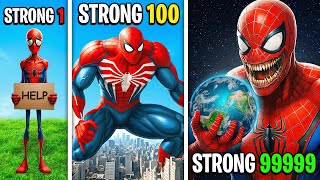 Weakest To STRONGEST SPIDERMAN In GTA 5 [upl. by Ishii]