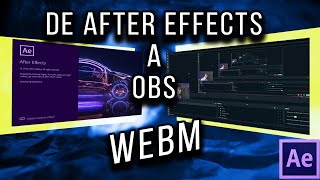 Como exportar de After Effects a OBS [upl. by Rubie]