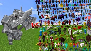 250 RENDOM MOBS VS FERROUS WROUGHTNAUT FIGHT IN MINECRAFT  Mobs Battle [upl. by Jd280]