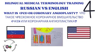 4 RussianEnglish CAD What is Percutaneous coronary intervention PCI Bilingual medical term [upl. by Nileuqcaj]