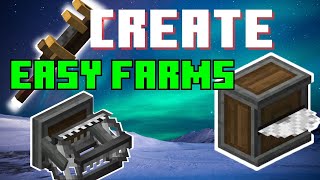 How to make a Create Tree Farm or Crop Farm  Mastering Automation Create Mod Tutorial [upl. by Silvie]