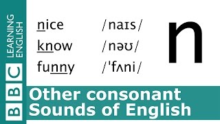 English Pronunciation 👄 Consonant  n  nice funny amp son [upl. by Amlet]