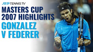 When Fernando Gonzalez Shocked Federer  Masters Cup 2007 Tennis Highlights [upl. by Yand]