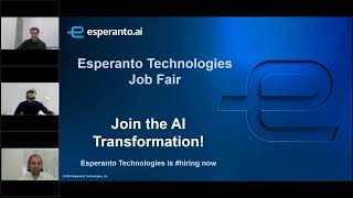 Esperanto Technologies Virtual Job Fair 2024 [upl. by Lewert]