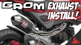 Honda Grom Exhaust Install Yoshimura [upl. by Zenia]