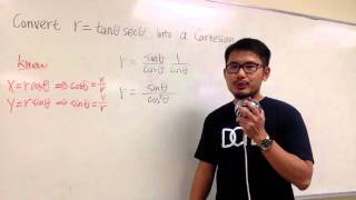 Convert rtanthetasectheta to Cartesian [upl. by Brock]