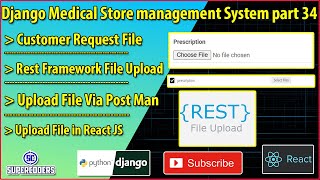 Django React Medical Store Management Part 34  Rest Framework File Upload  React File Upload Tuts [upl. by Neeluqcaj]